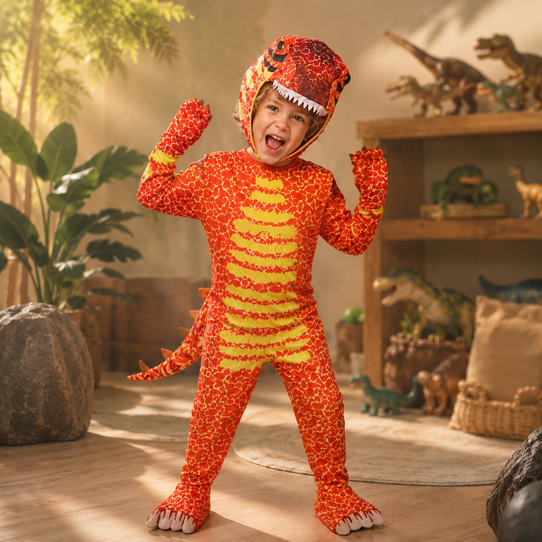 Kids T-Rex Dinosaur Jumpsuit Costume Halloween Costume for Children