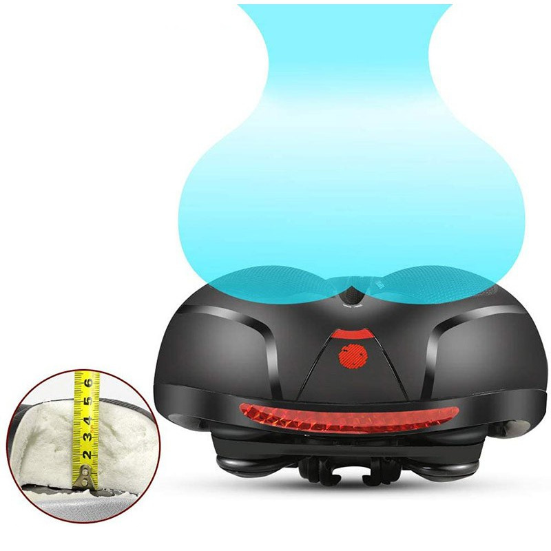 Bicycle Saddle Seat with Rear Reflector Soft Cushion Design