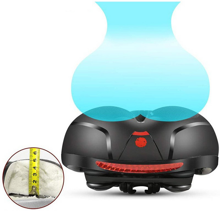 Bicycle Saddle Seat with Rear Reflector Soft Cushion Design
