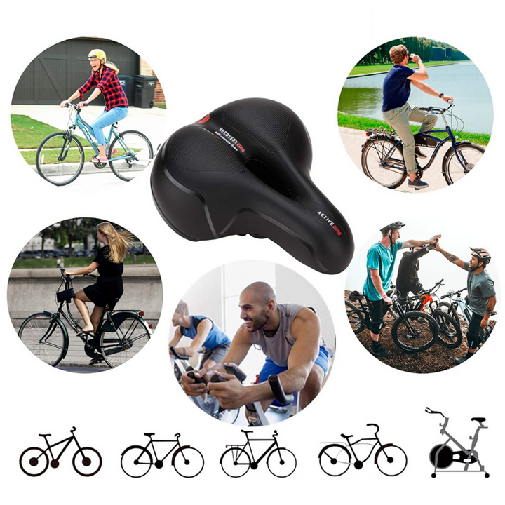Bicycle Saddle Seat with Rear Reflector Soft Cushion Design