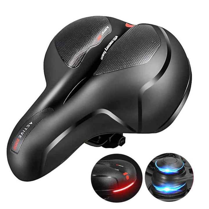 Bicycle Saddle Seat with Rear Reflector Soft Cushion Design