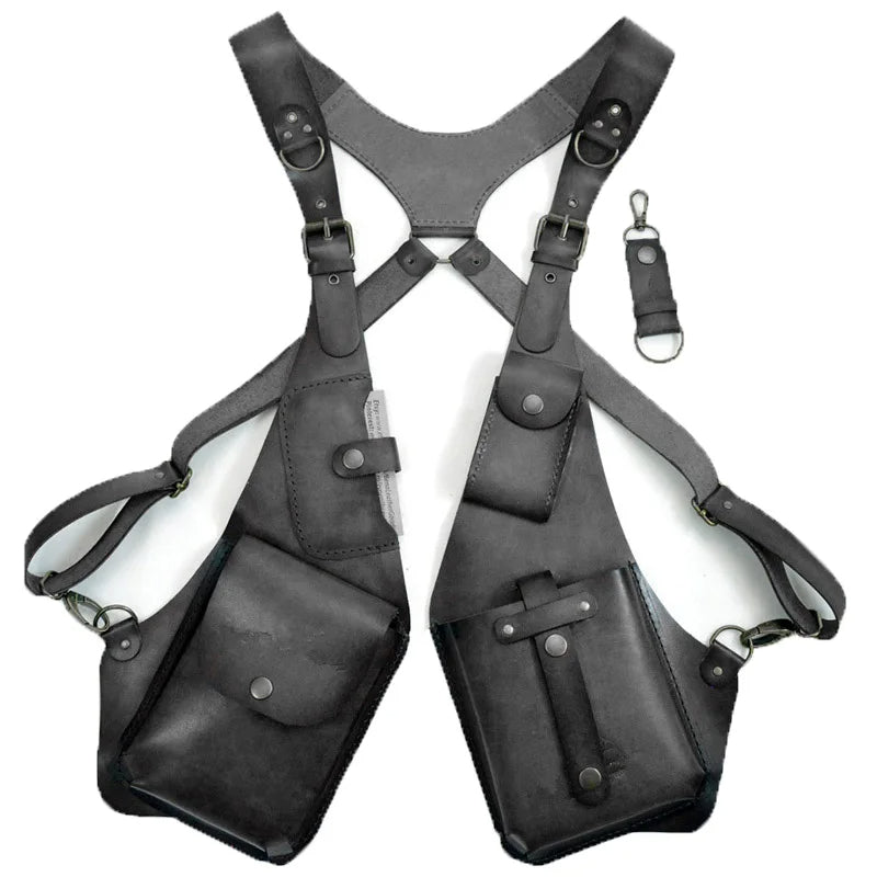 Leather Shoulder Holster Crossbody Bag Anti Theft Security Bag