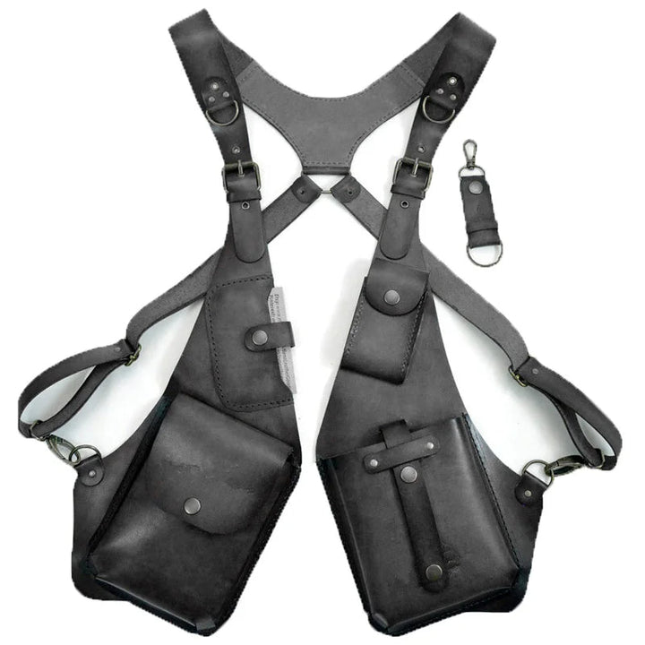 Leather Shoulder Holster Crossbody Bag Anti Theft Security Bag