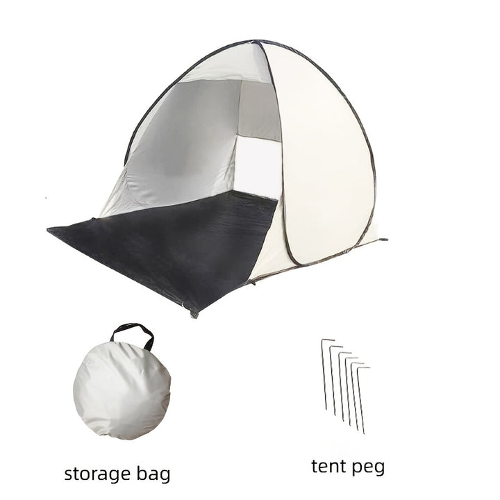 Beach Outdoor Canopy Tent with Zipper Closure Portable Sun Shade Shelter