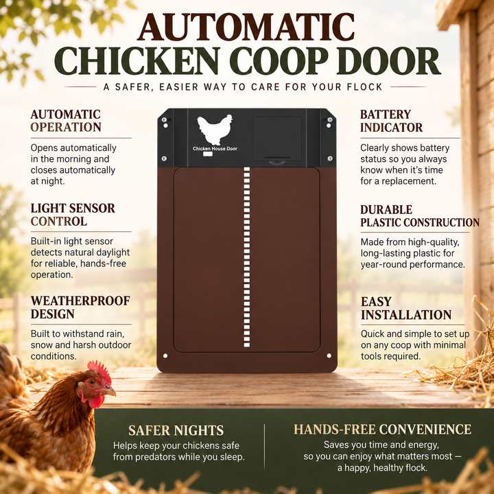 Automatic Chicken Coop Door Opener Light Sensor Waterproof