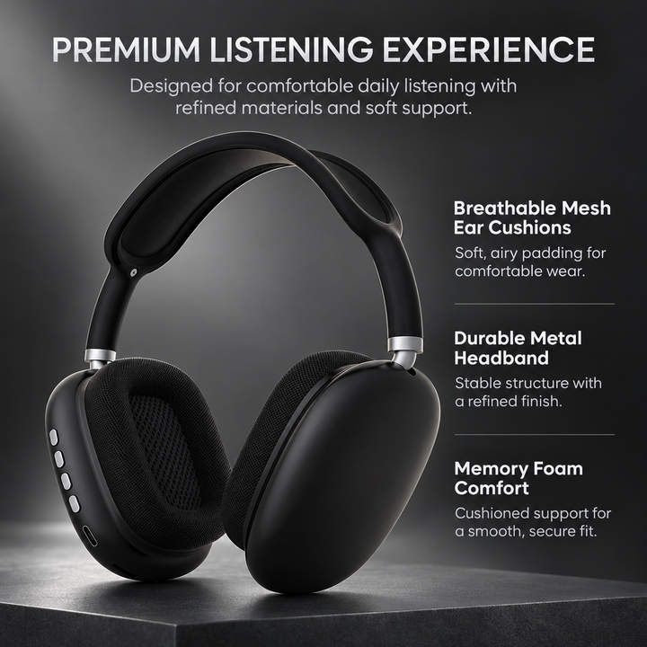 Wireless Bluetooth Headphones Noise Cancelling 40hr Over Ear