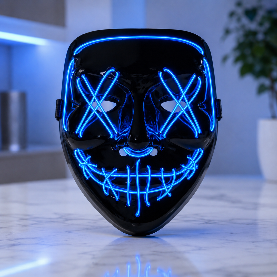LED Purge Style Glow Mask Light Up Halloween Costume Mask