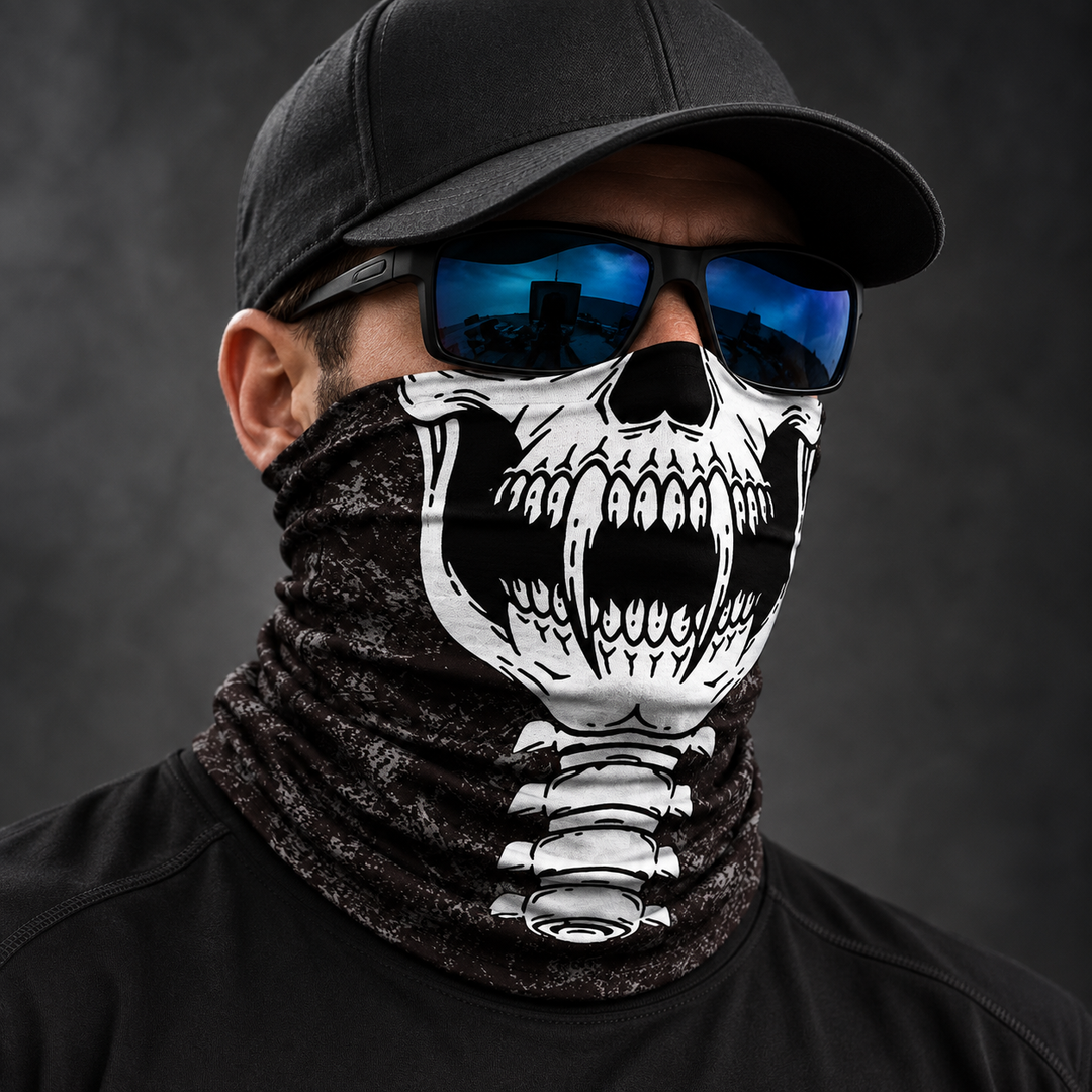 Seamless 3D Face Cover Bandana Ghost Skull Headwear Mask
