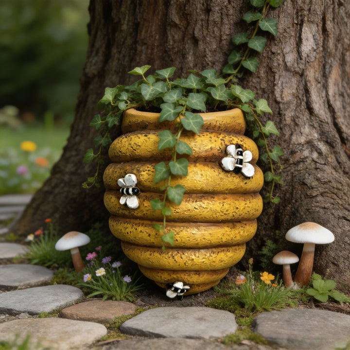 3D Beehive Shaped Wall-Mounted Resin Planter Hanging Flower Pot for Garden