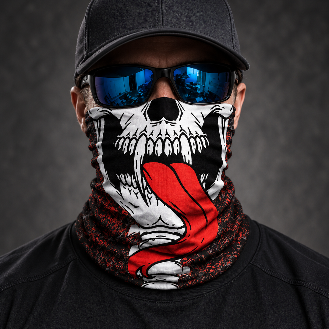 Seamless 3D Face Cover Bandana Ghost Skull Headwear Mask