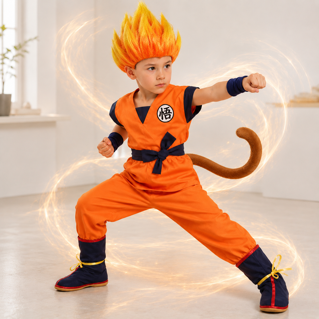 Dragon Ball Son Goku Cosplay Costume Kids Adult Full Body Suit