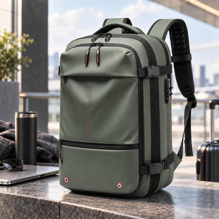 Vacuum Compression Backpack Travel Bag with Space Saver Bags