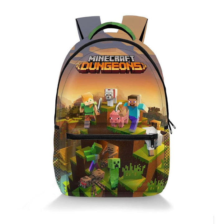Minecraft Gaming Backpack School Bag
