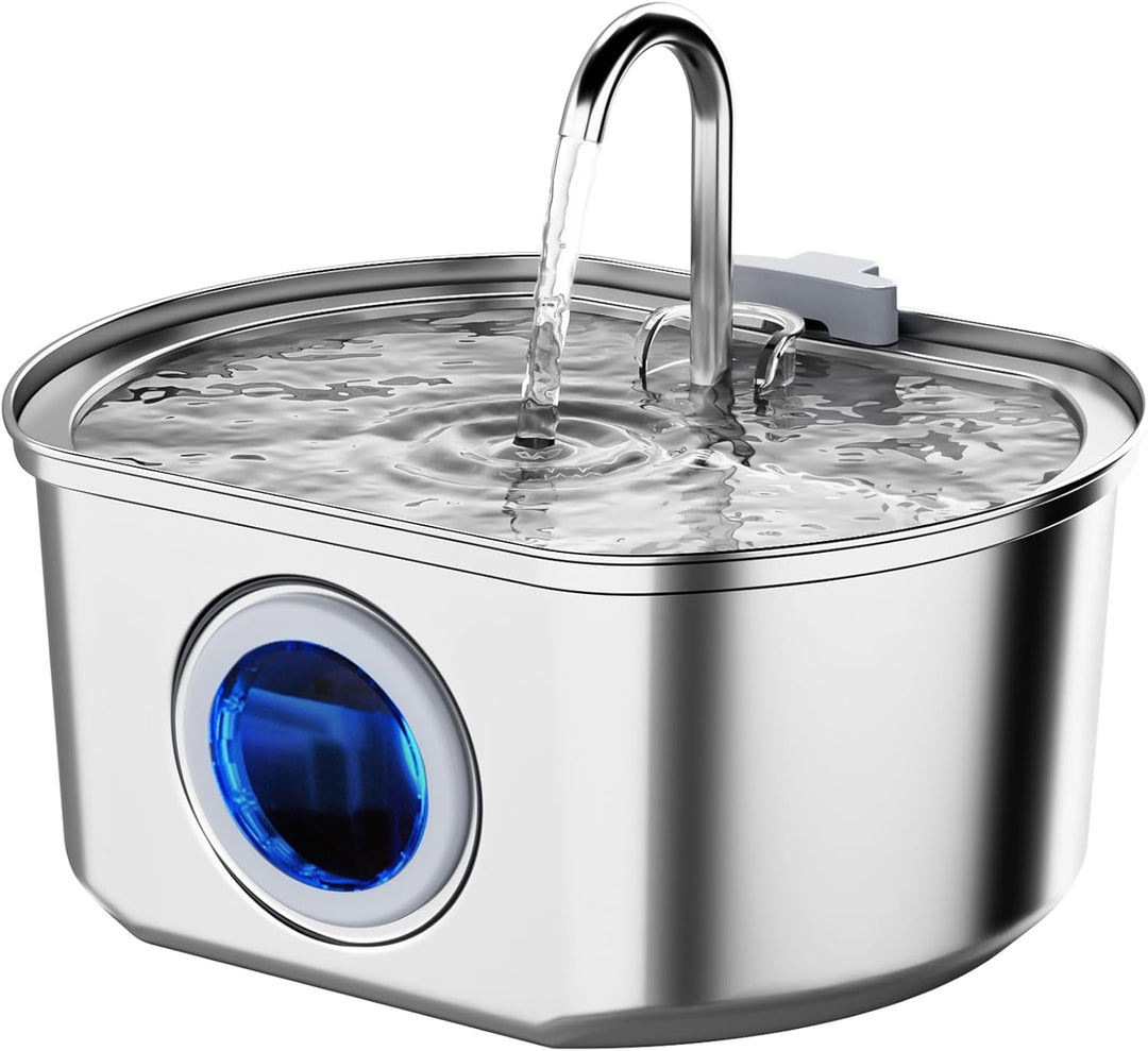Stainless Steel Cat Water Fountain Automatic Pet Drinking Bowl