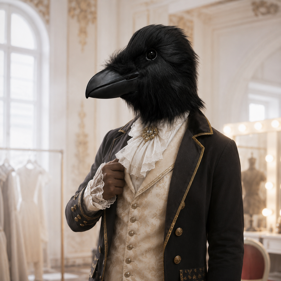 Raven Bird Latex Mask Adult Halloween Costume Mask