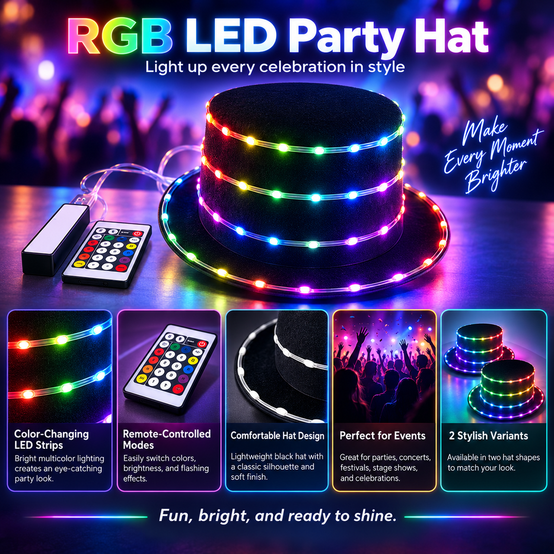 LED Flowing Water Luminous Top Hat Light
