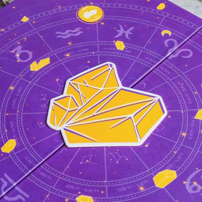 Crystal Advent Calendar with Gemstones for Christmas Countdown