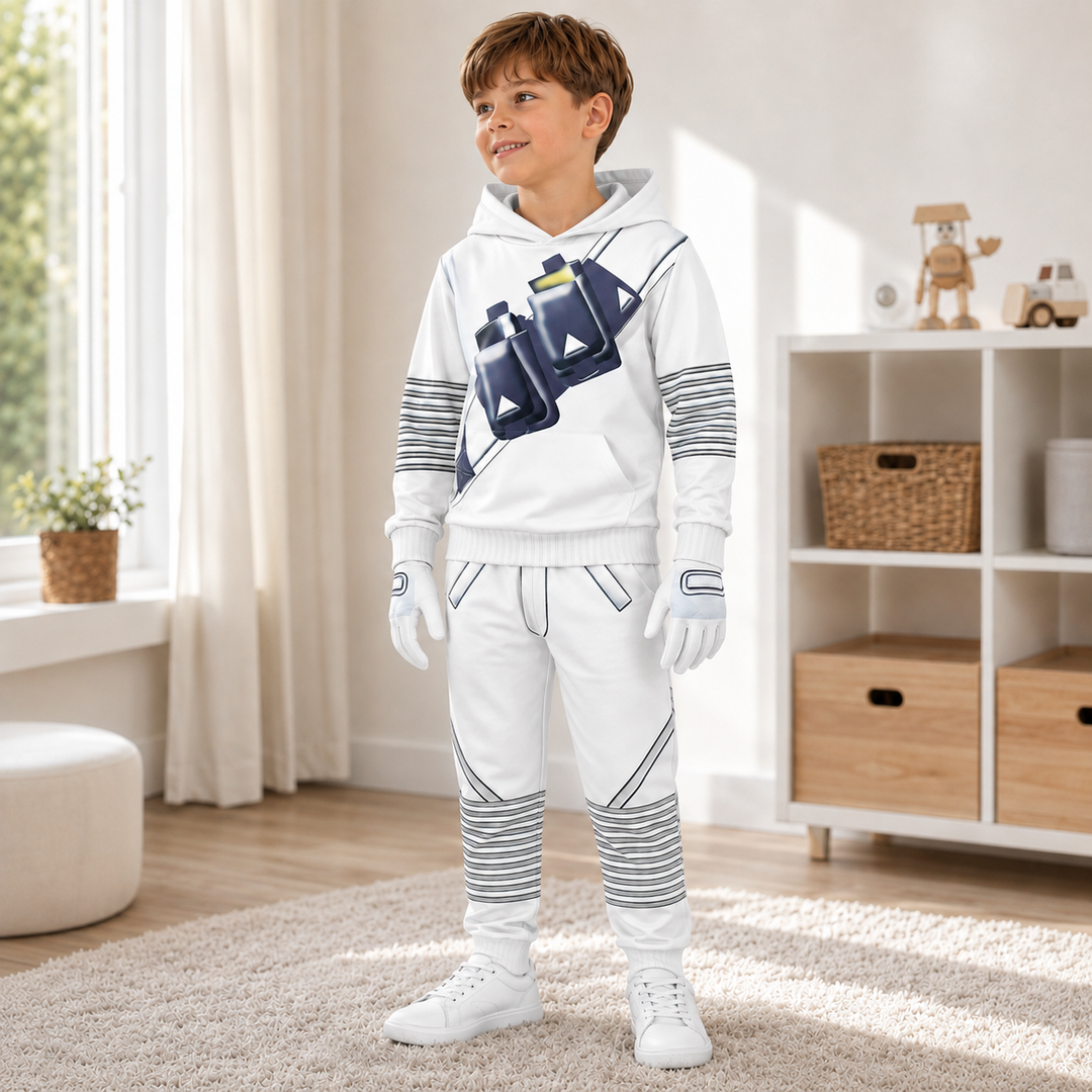 Kids DJ Costume Set Hoodie Joggers Mask