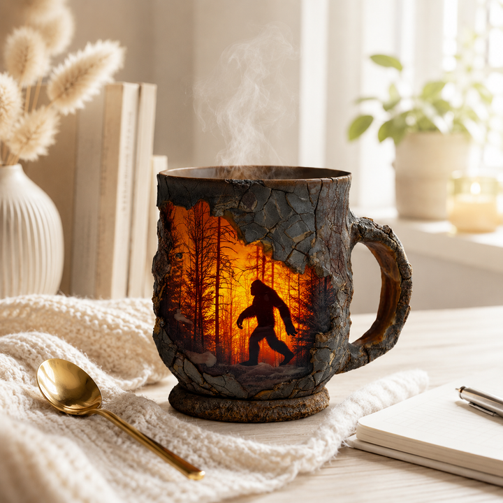 Rustic Resin Mug Bigfoot Witch Calf Santa Figurine Shape