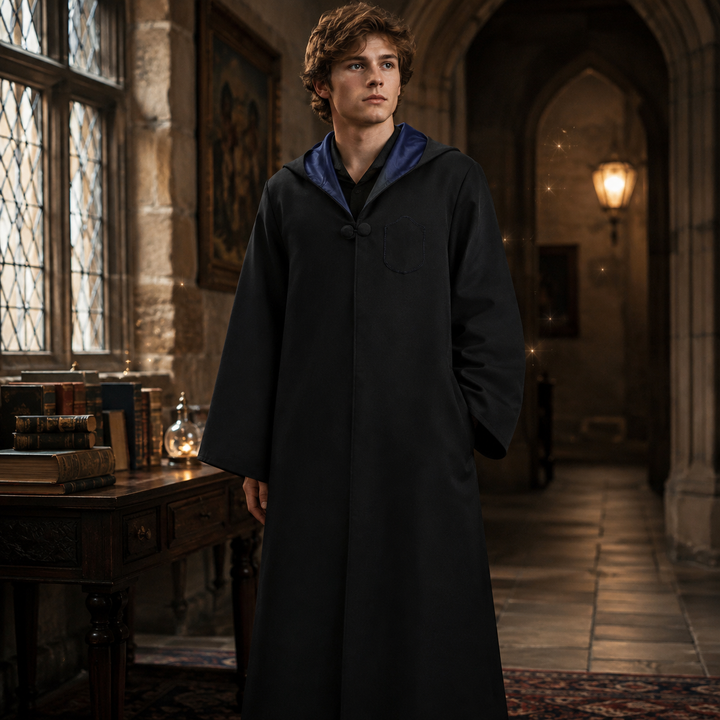 Hogwarts House Robe Costume with Tie Harry Potter Wizard Cloak