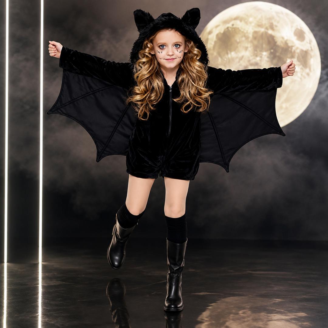 Kids Devil and Bat Halloween Costume Set