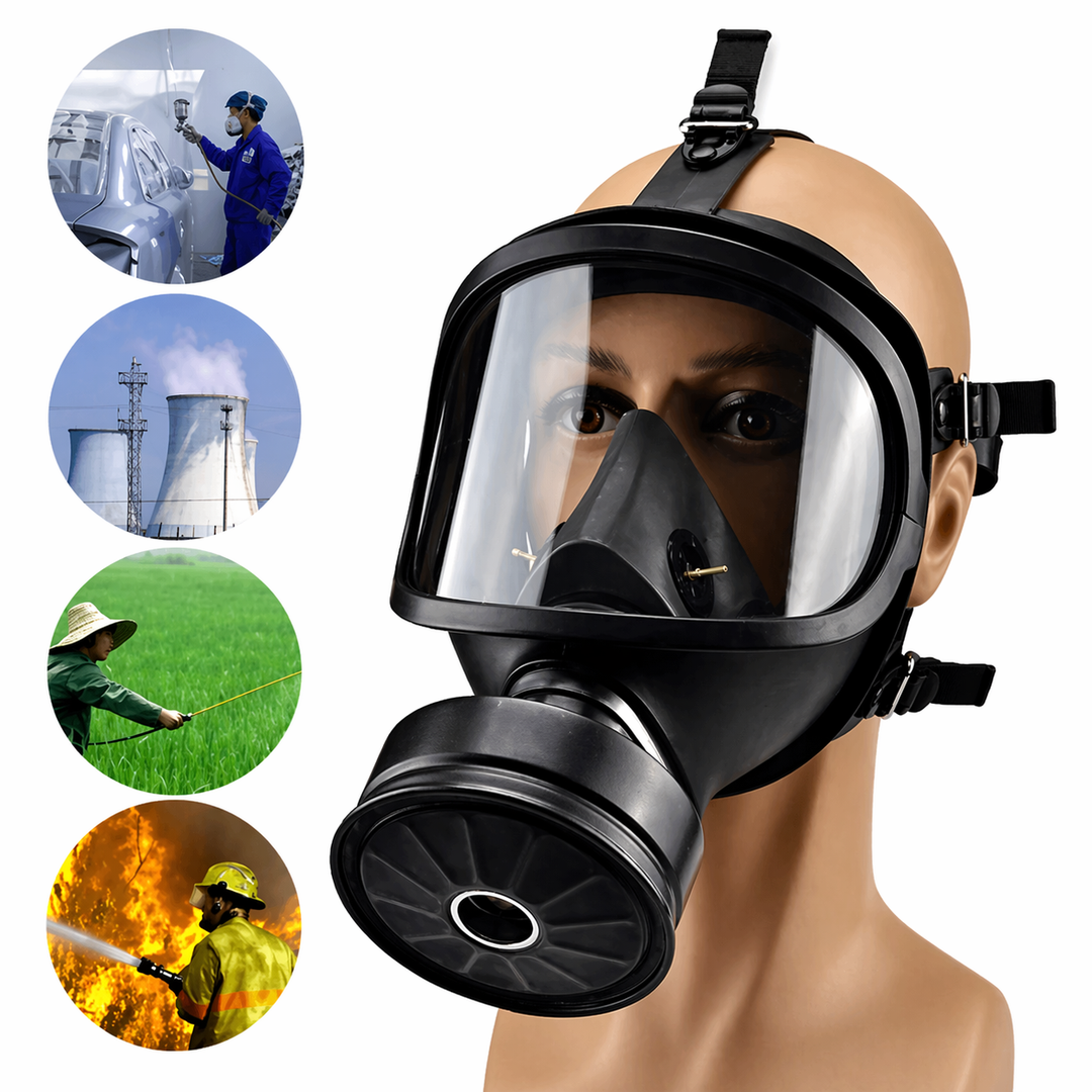 NRBC Breathable Gas Mask Respirator Chemicals, Dust &amp; Spray Paint