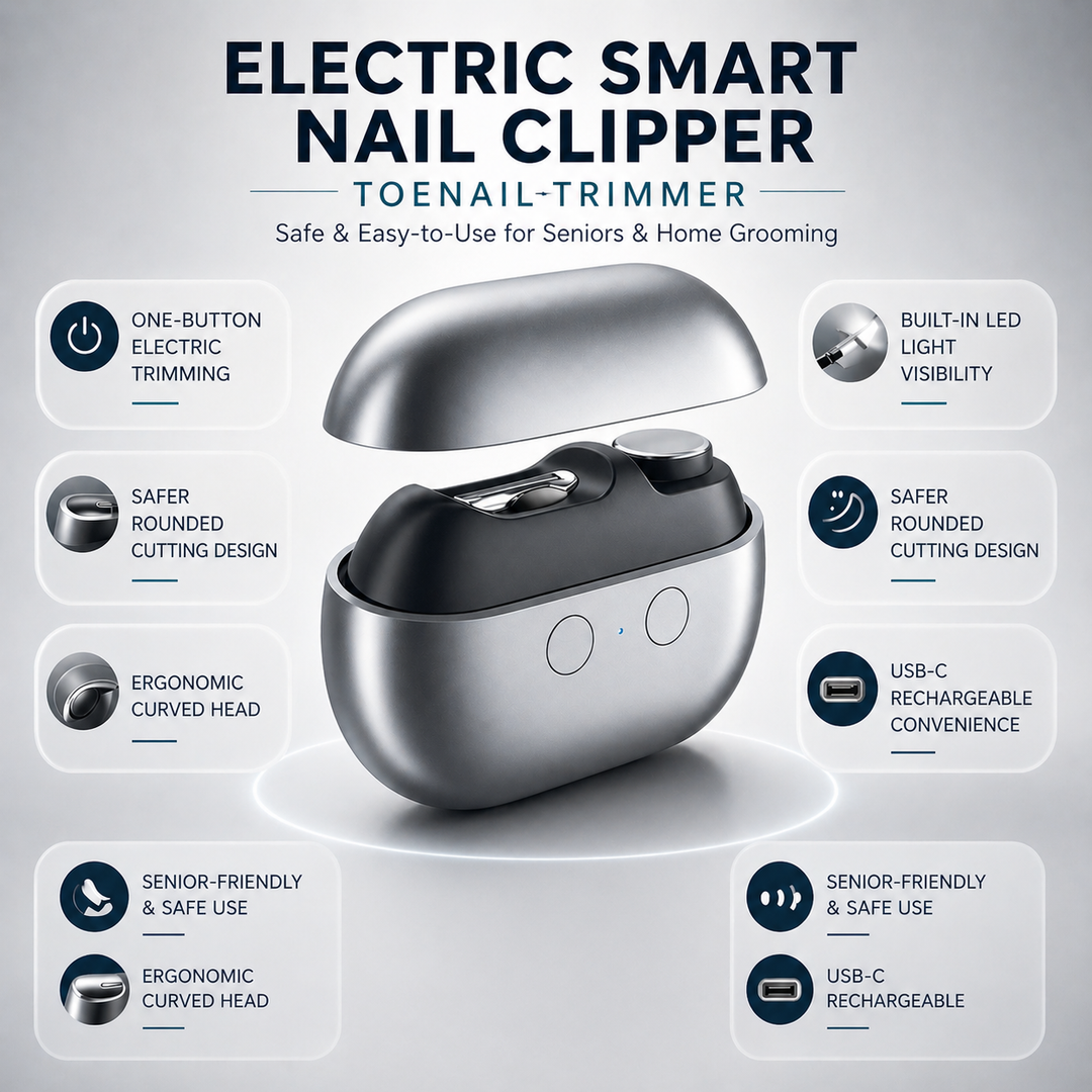 Electric Toenail Trimmer Nail Clipper with LED Light