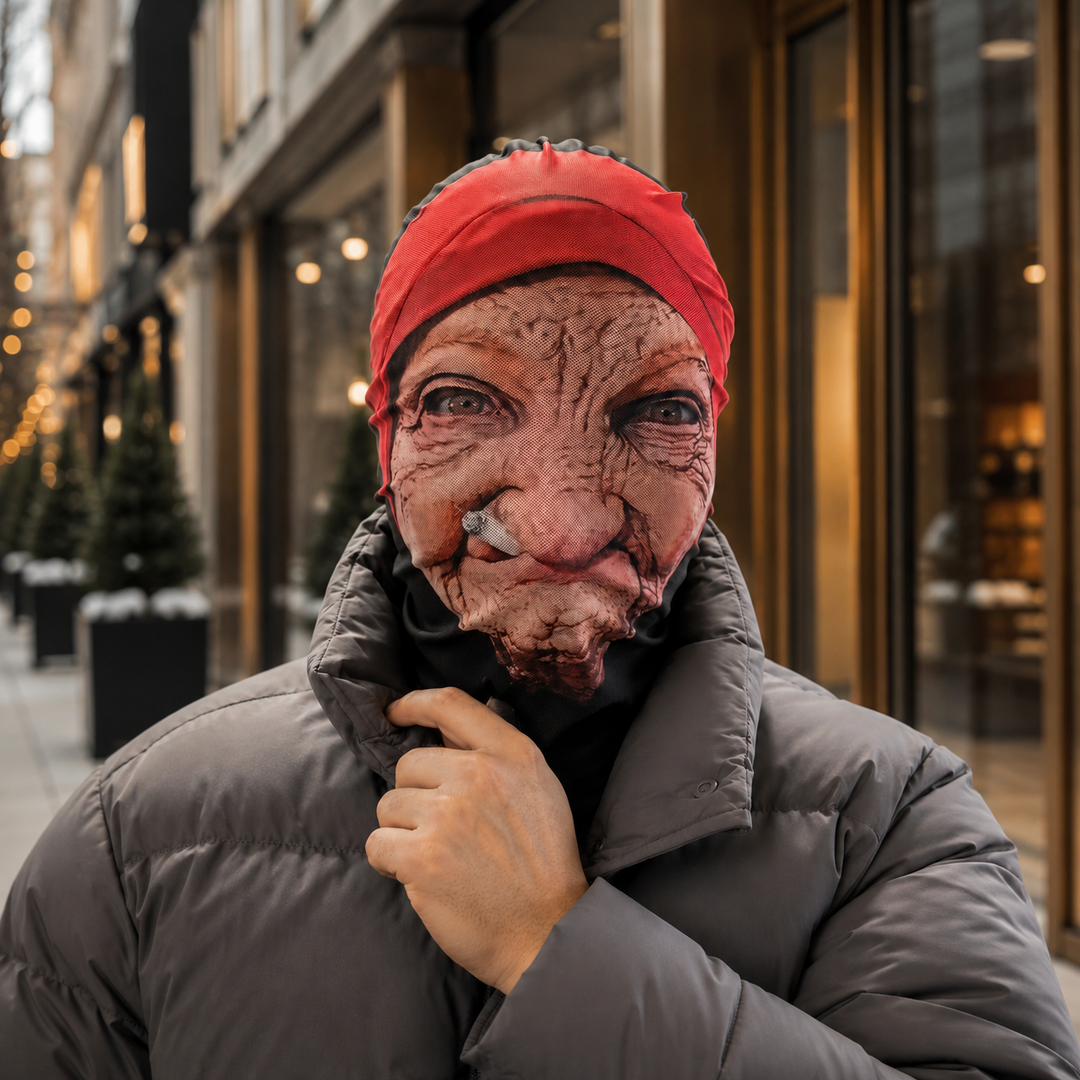 Old Lady Halloween Costume Mask Full Face Mask