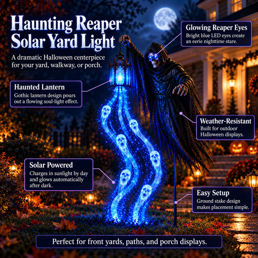 Animated Halloween Garden Light Soul Harvester Outdoor Decoration