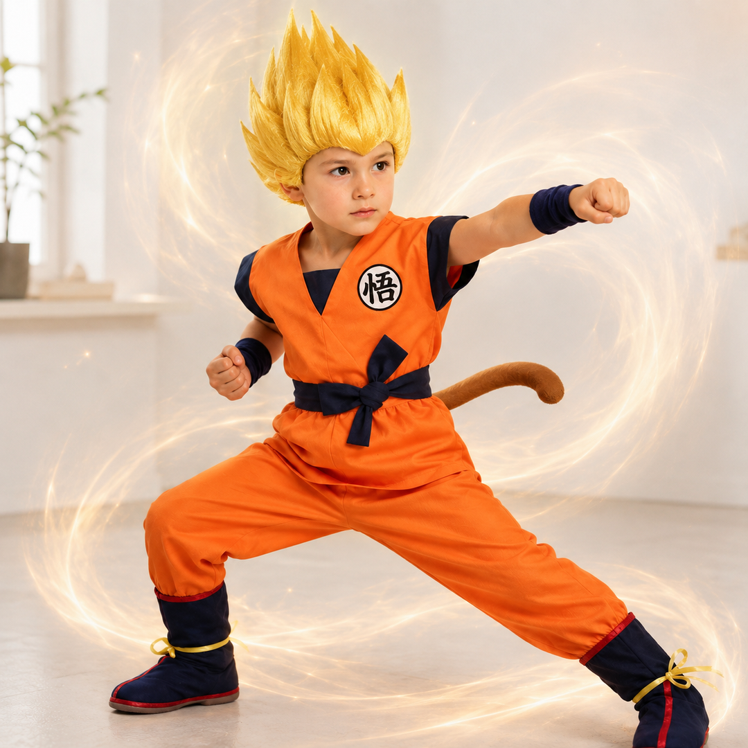 Dragon Ball Son Goku Cosplay Costume Kids Adult Full Body Suit