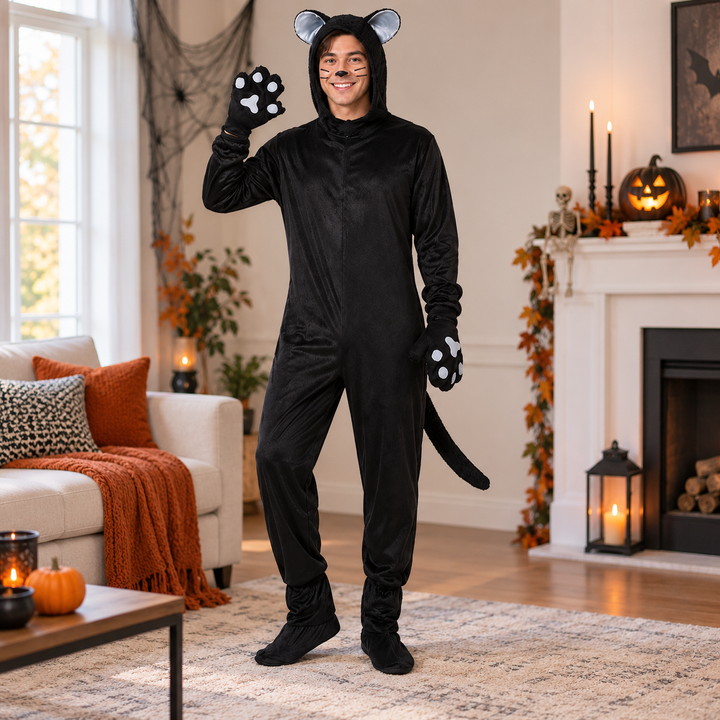 Couples Halloween Cat Bodysuit Costume Family Cosplay Set
