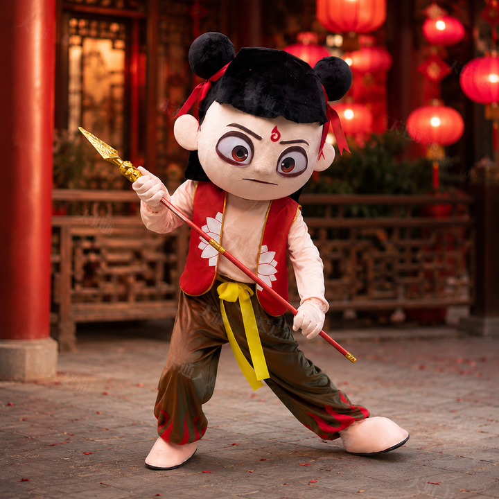 Nezha Warrior Boy Full Body Mascot Costume