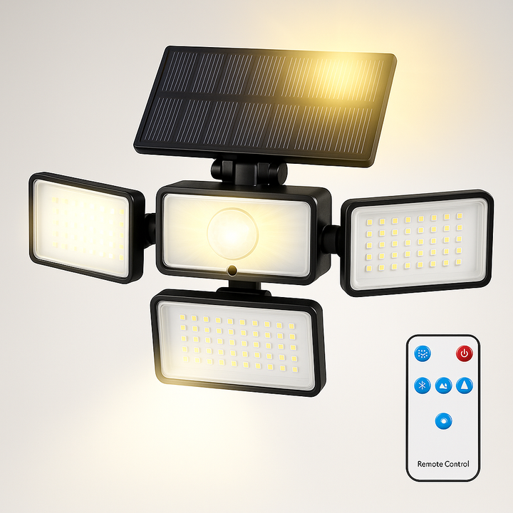 Solar Motion Sensor LED Floodlight Outdoor Wall Mount