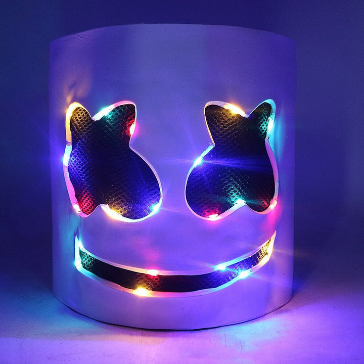 Dj Costume with Light Up LED Mask and Multi-Color Hoodie Pants Set