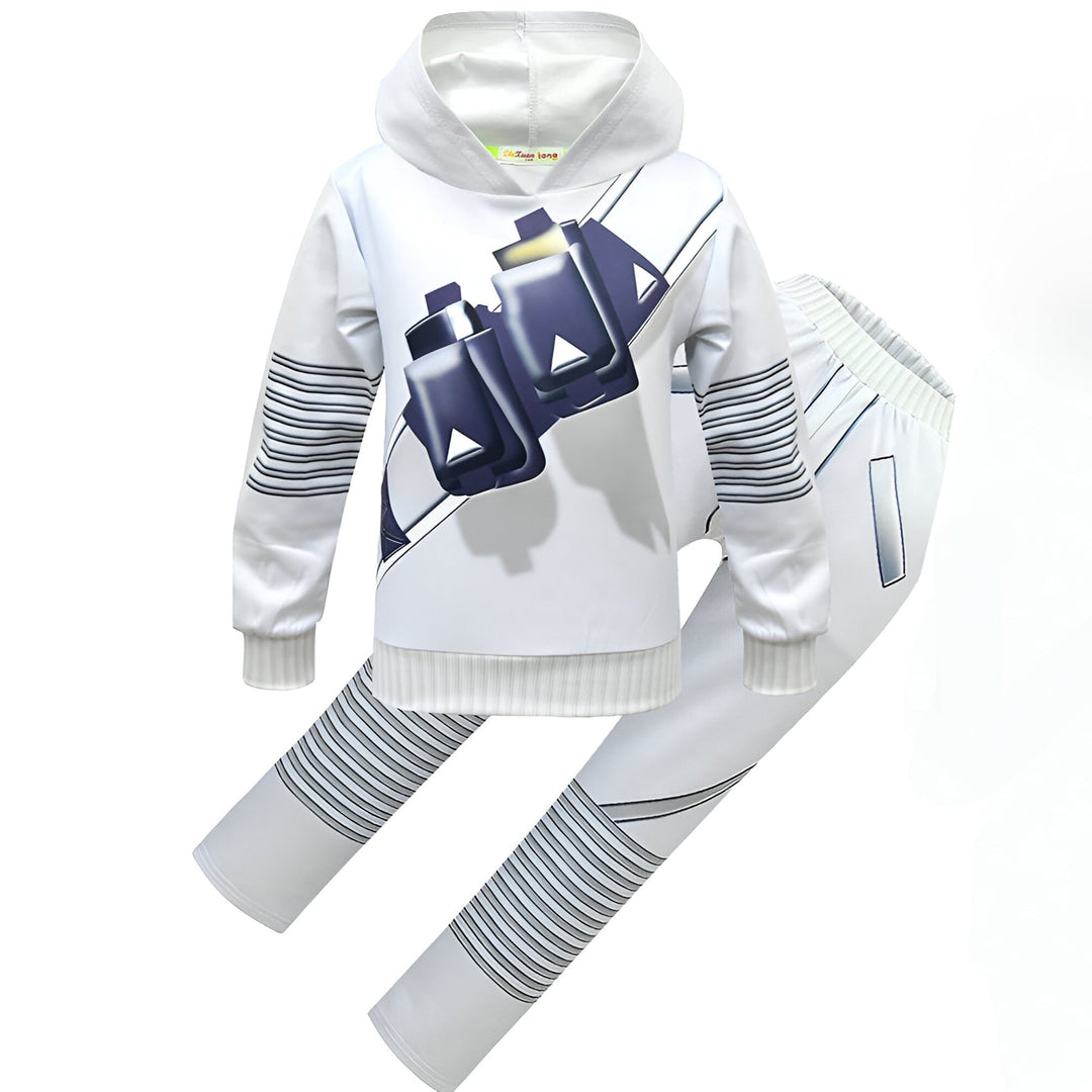 Dj Costume with Light Up LED Mask and Multi-Color Hoodie Pants Set