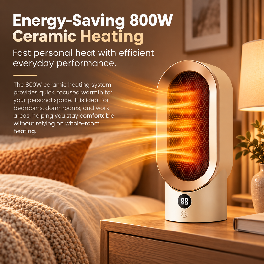 Portable Space Heater Electric Ceramic Fan Heater for Small Rooms