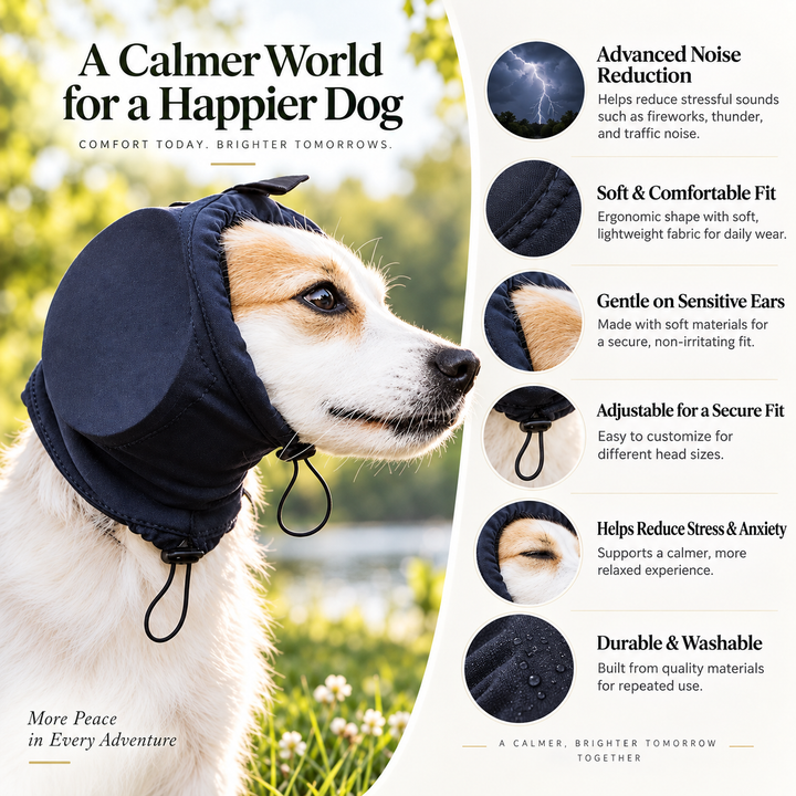 Dog Ear Protectors Noise Suppressing Calming for Fireworks