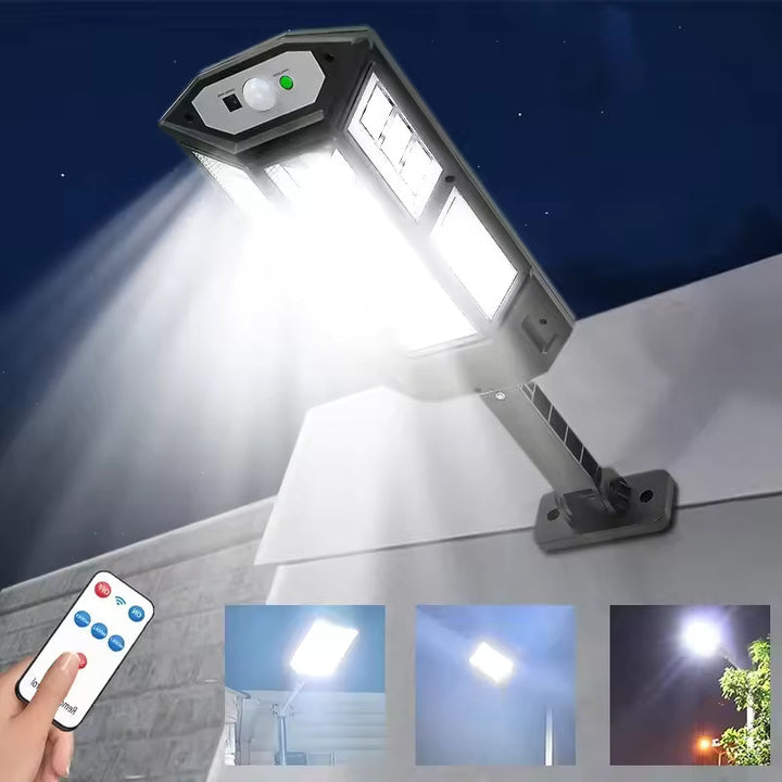 Solar Motion Sensor Outdoor Wall Light Plastic Flush Mount