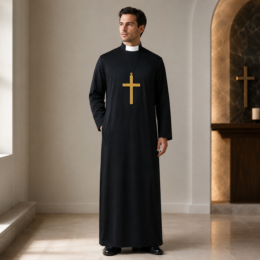 Nun Costume with Headscarf Religious Halloween Costume Set
