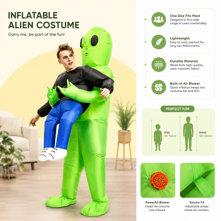 Inflatable Alien Abduction Costume Kids Halloween Costume