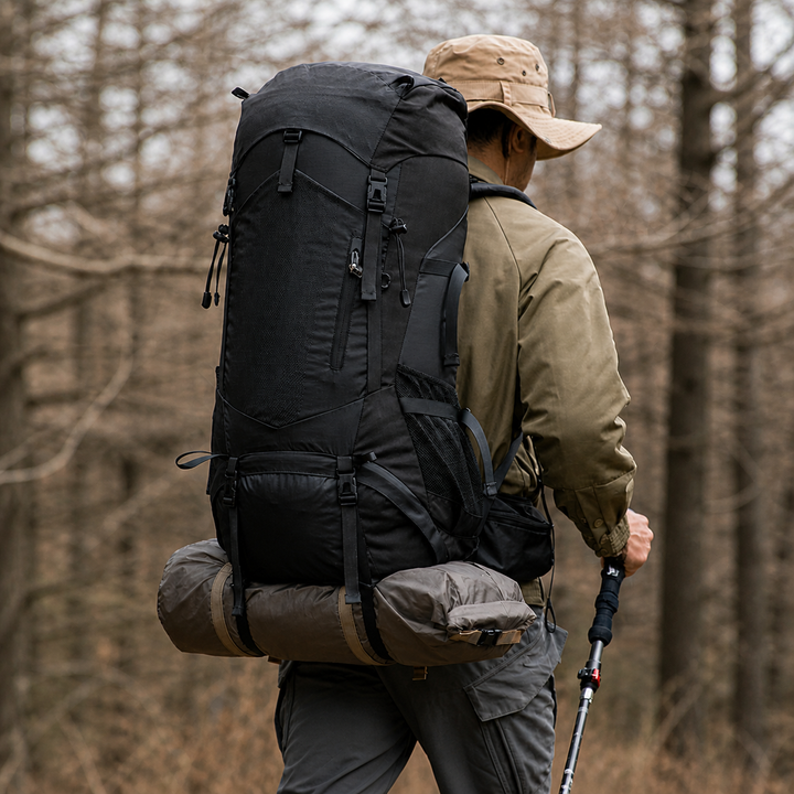 Large Capacity Hiking Backpack Waterproof Breathable Camping Bag