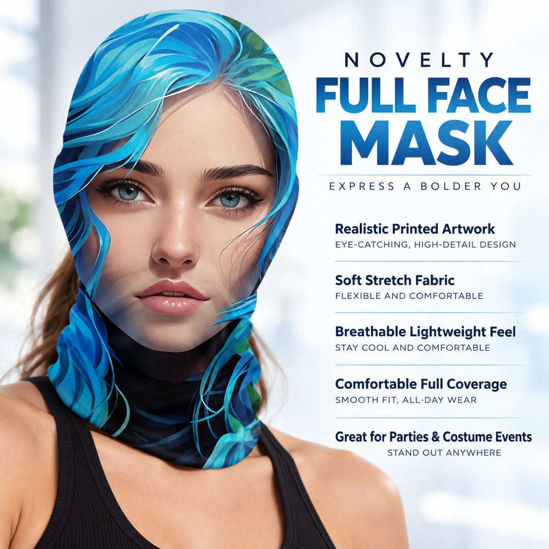 Halloween Full Face Mesh Mask Realistic Scary Costume Mask
