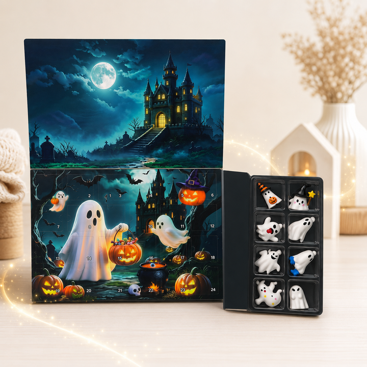 Halloween Advent Calendar with 24 Collectible Figures Little Ghost Shape