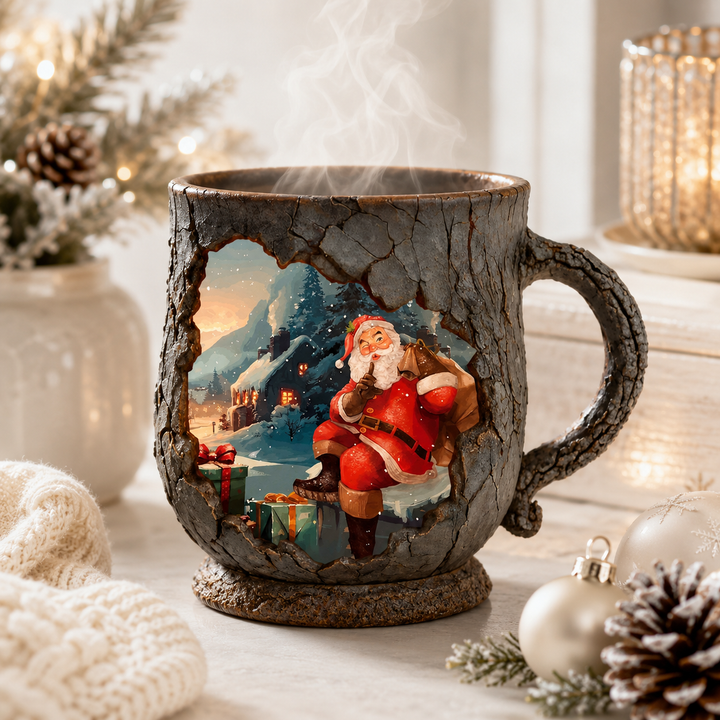 Rustic Resin Mug Bigfoot Witch Calf Santa Figurine Shape