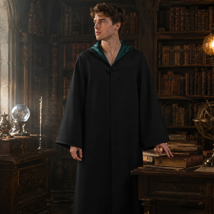 Hogwarts House Robe Costume with Tie Harry Potter Wizard Cloak