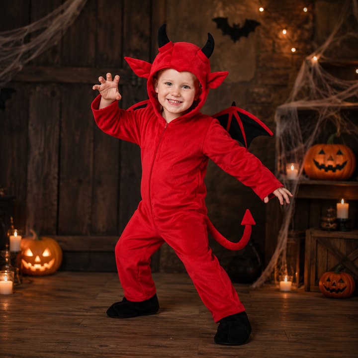 Devil Bat Wings Kids Halloween Costume Cosplay Outfit for Boys Girls