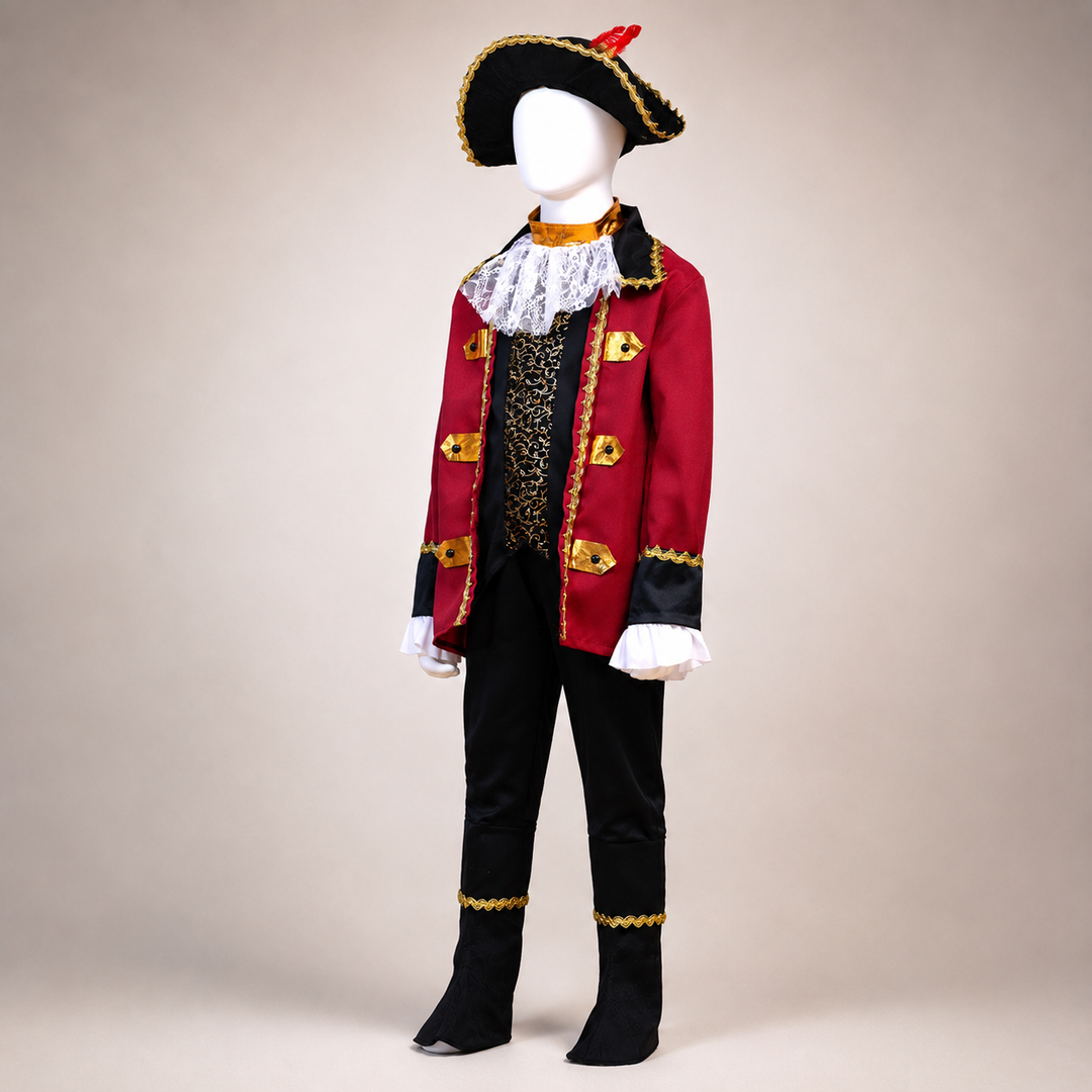 Kids Pirate Captain Costume with Hat Halloween Costume Set