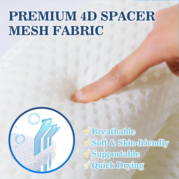 Ergonomic Bath Pillow Mesh Spa Cushion for Bathtub