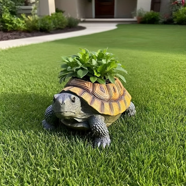 Turtle Shaped Resin Succulent Planter Pot for Cacti and Small Plants