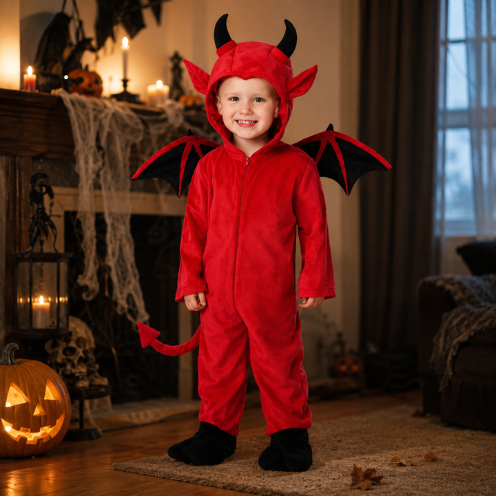 Devil Bat Wings Kids Halloween Costume Cosplay Outfit for Boys Girls